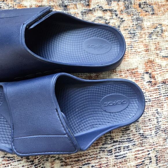 OOFOS Mens Ooahh Blue Slides Size 12 main image 5